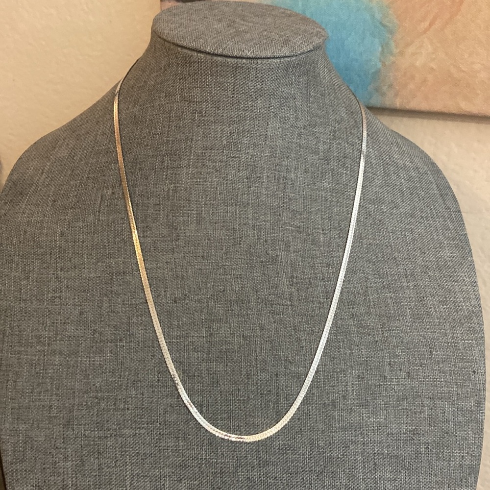 Vintage 60s 925 Silver Italy 23.5” inch Chain Necklace